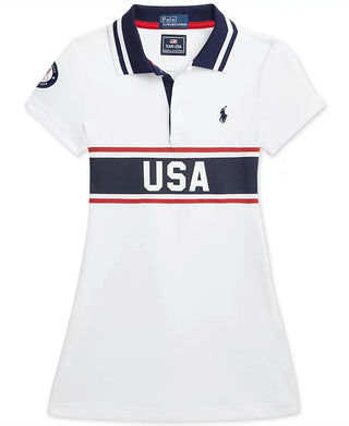 Polo Ralph Lauren - Vestido polo de malha elástica feminino Team USA