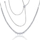 Diana M Jewels - 4.40 Cts Diamond Bolo Graduated Half-way Necklace