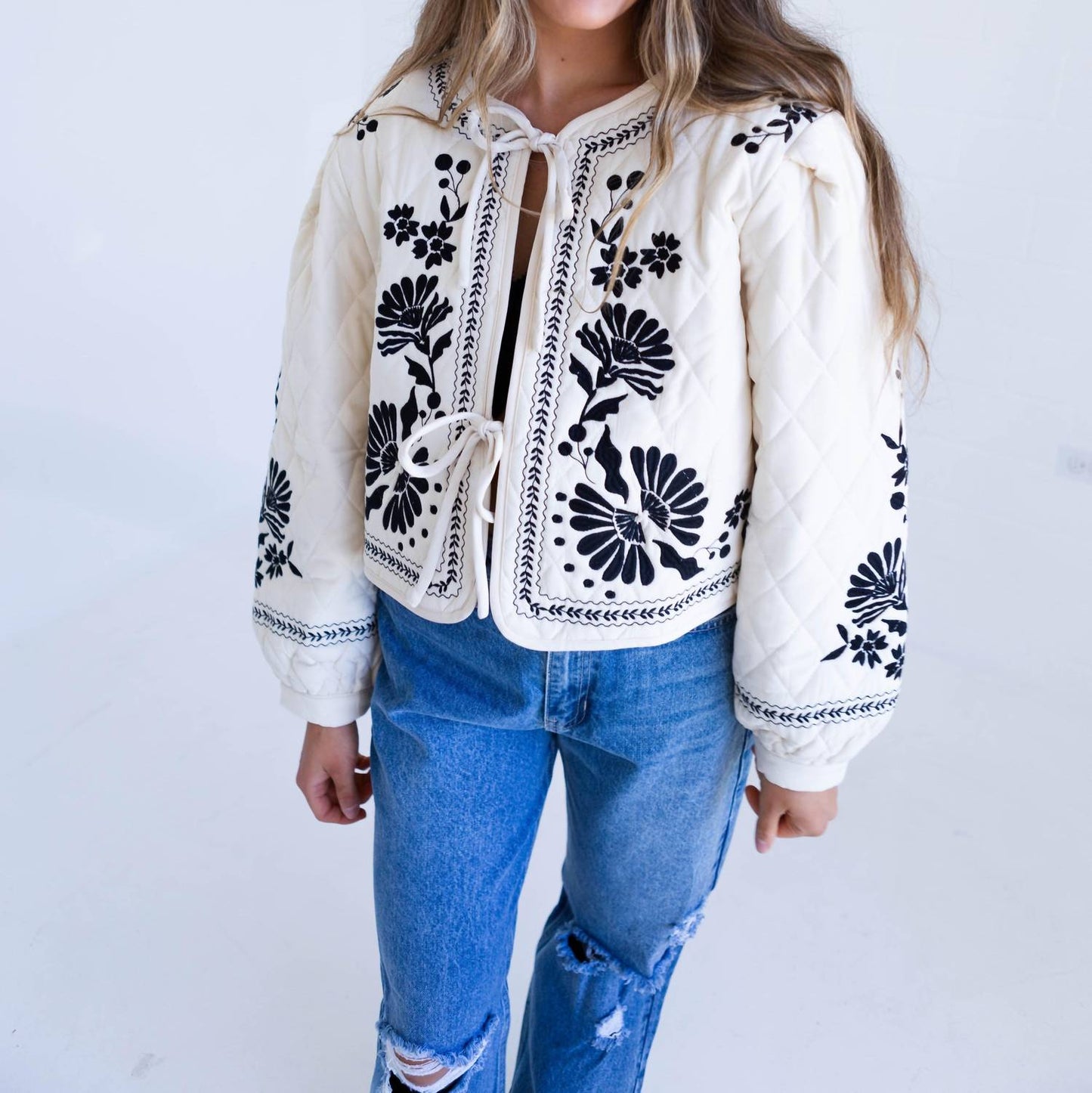 Mable - Embroidered Quilted Jacket