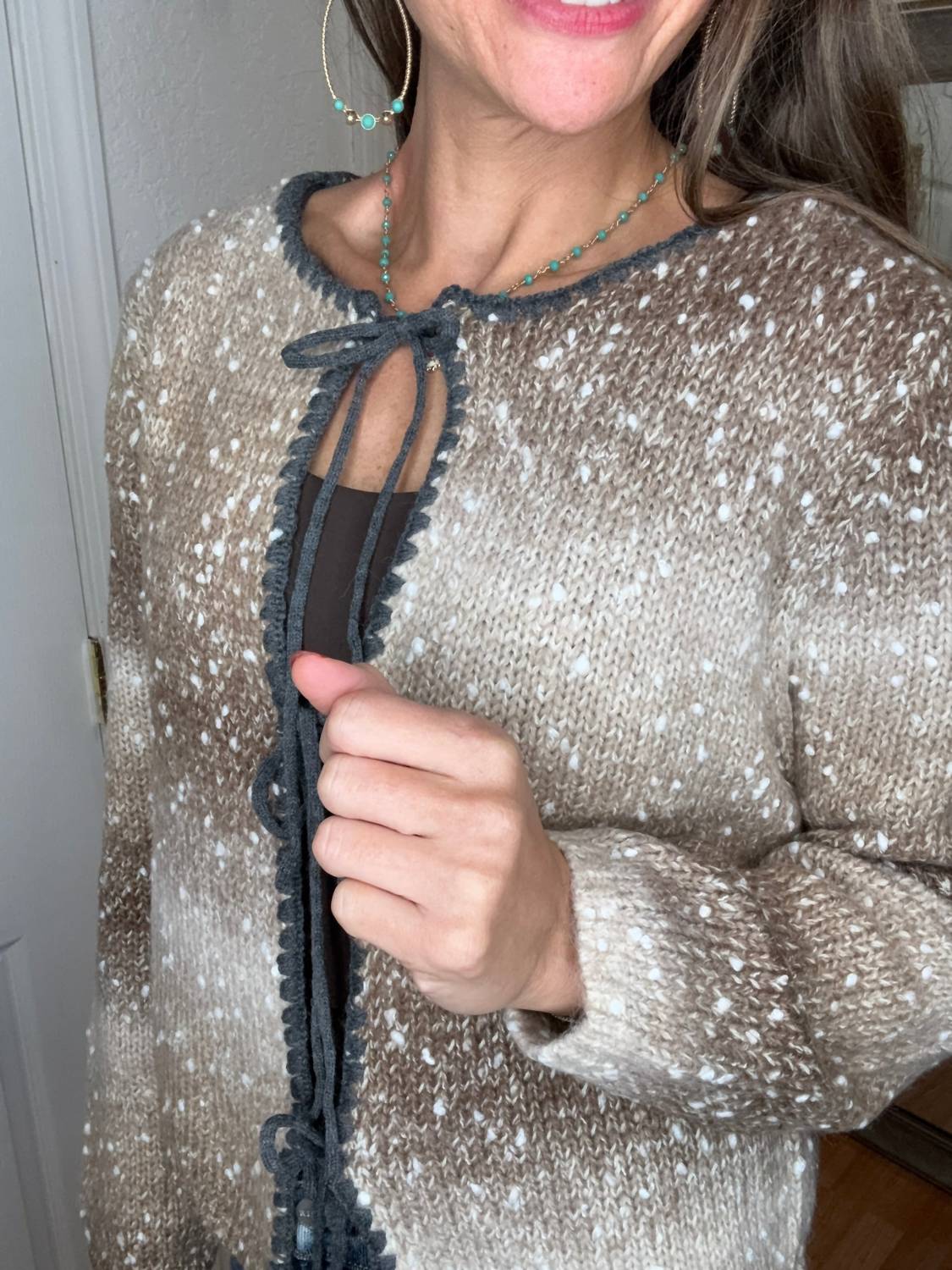 Anniewear - Jordyn Tie Front Cardigan