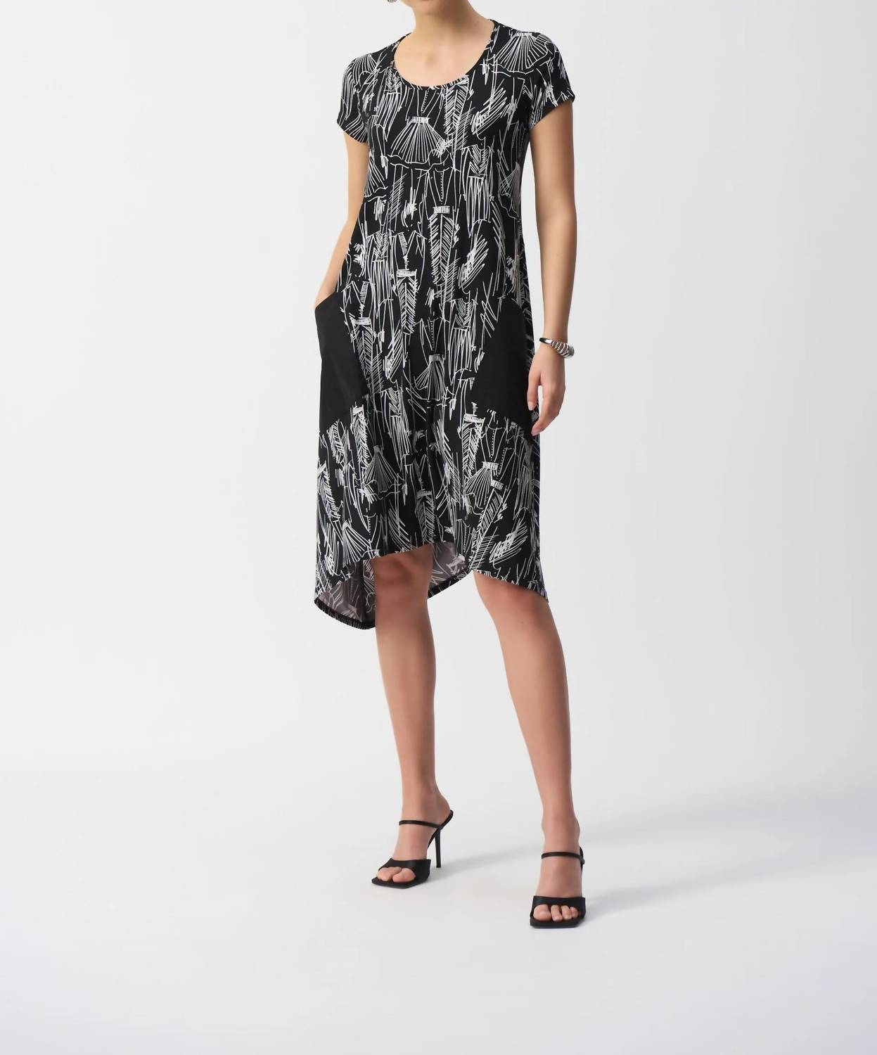 Joseph Ribkoff - Sketch Print Short Sleeve Dress