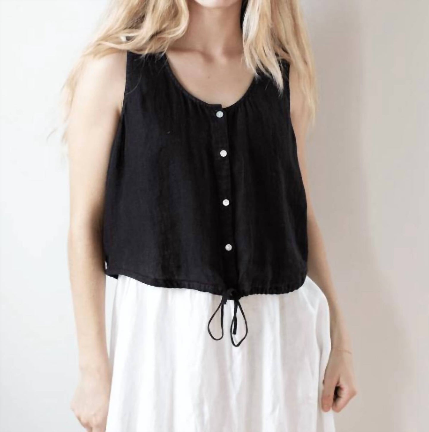 Bella Dahl - Sleeveless Tie Waist Button Down