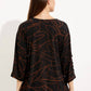 Joseph Ribkoff - Casual V-neck Abstract Top