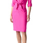 Joseph Ribkoff - 3/4 Sleeves V-neck Collared Dress