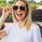 Julia Rose - Unisex The Alex High Quality Aviator Sunglasses