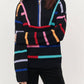 &Isla - Conner 1/2 Zip Mock Neck Striped Sweater