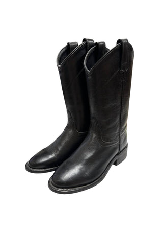 Velho Oeste - Botas de cowboy estilo corda de couro femininas