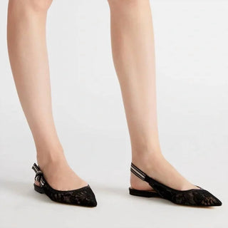 Steve Madden - Black Lace Olsen Slingback Pointed Toe Bow