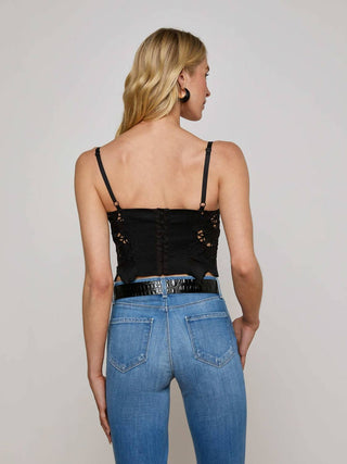 L'Agence - Sonya Eyelet Bustier Top