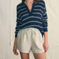 Faherty - Miramar Linen Polo V-neck Sweater