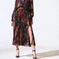Joseph Ribkoff - Chiffon Pleated Midi Dress