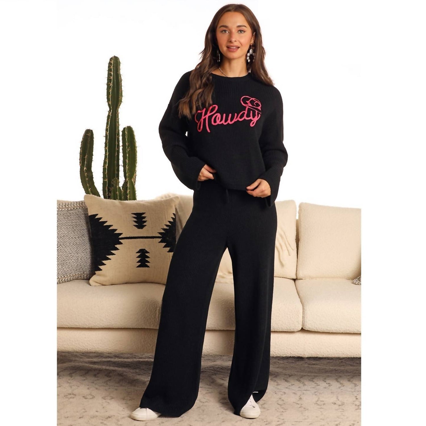 Panhandle - Wide Ribbed Knit Pants