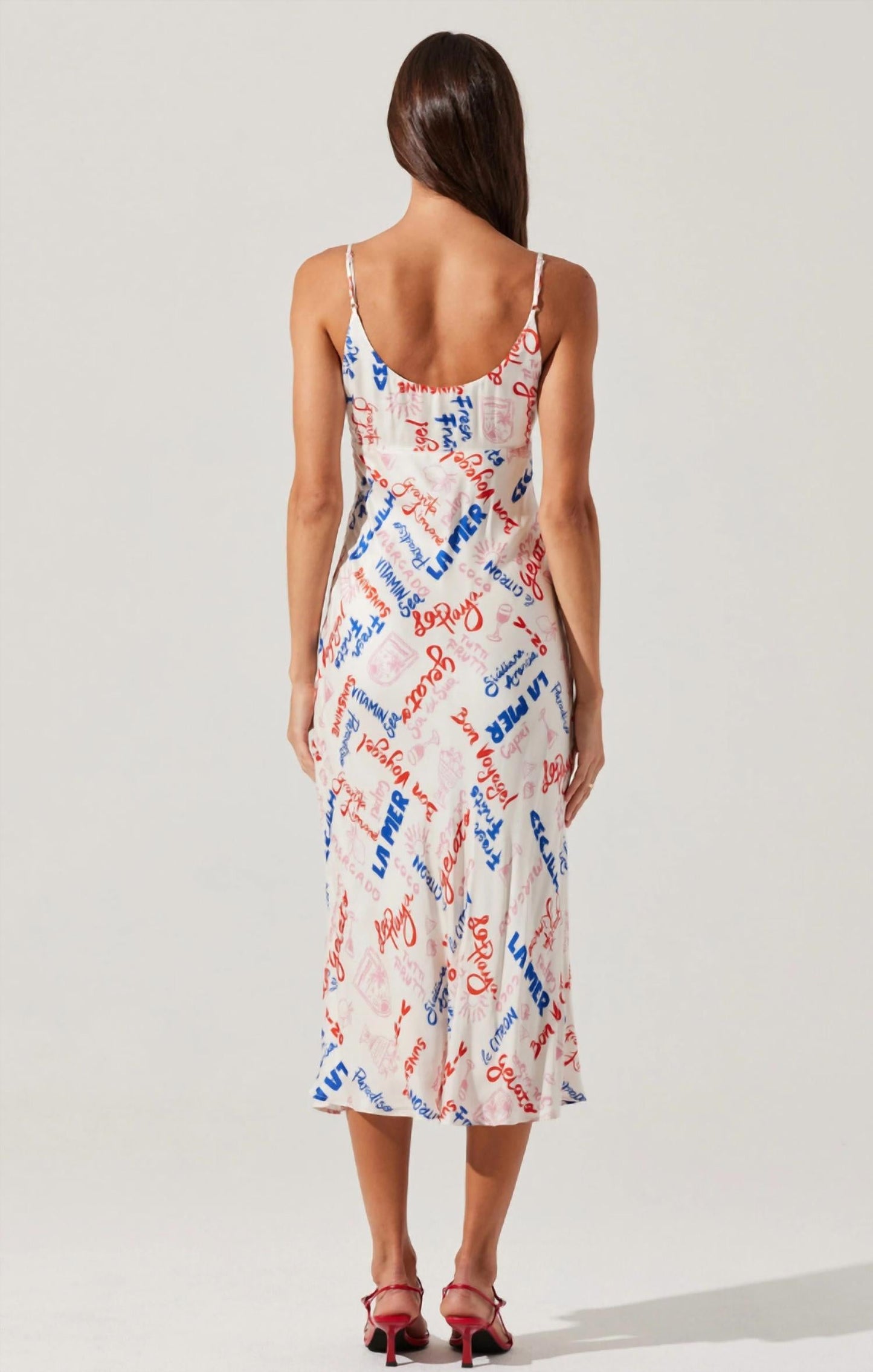Astr - Joan Satin Midi Dress