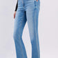 Flying Monkey - High Rise Slant Raw Hem Crop Flare Jeans