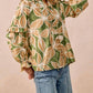 Bibi - Bold Floral Ruffle Details Blouse