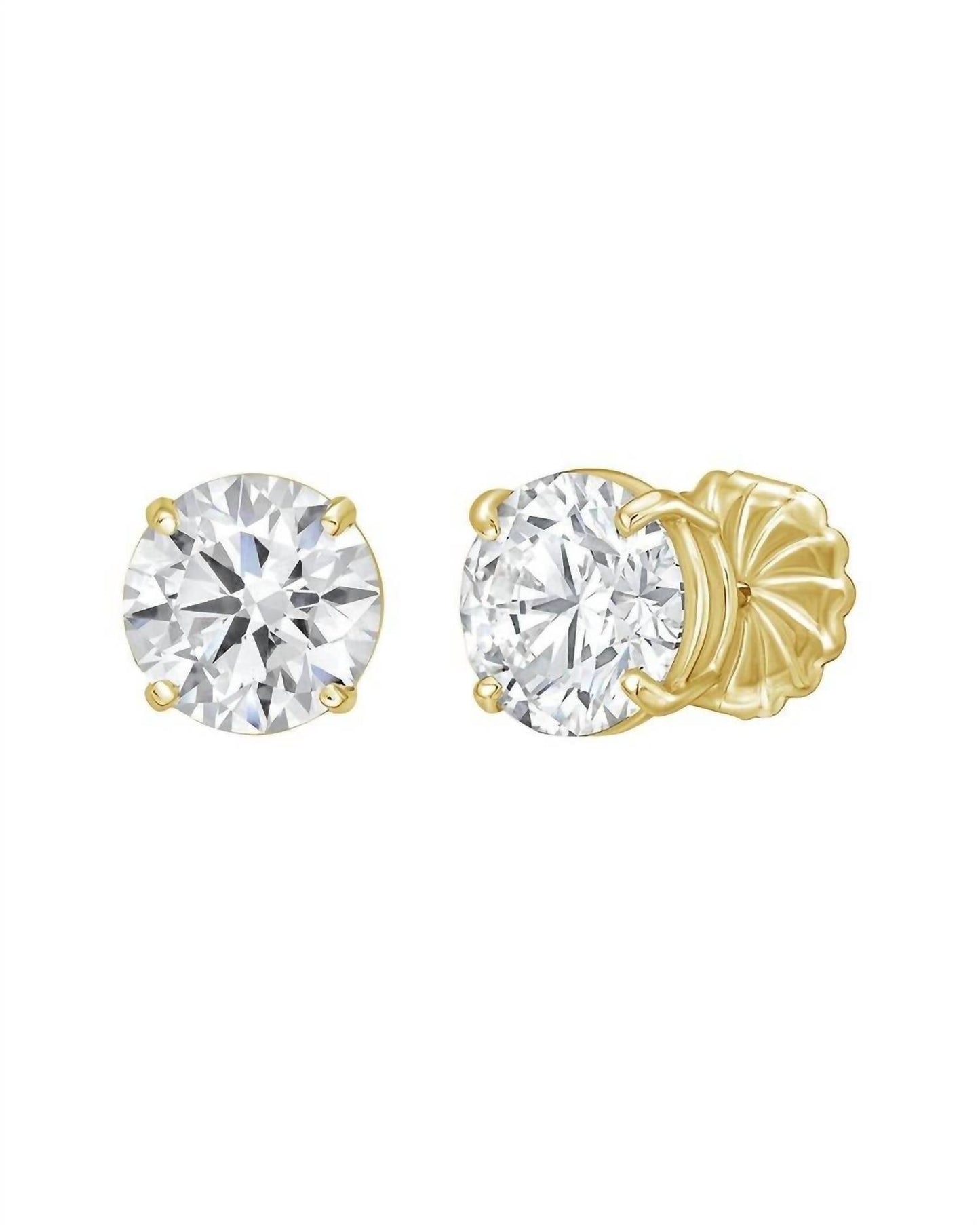 Diana M Jewels - Women's Round Lab Grown Diamond Stud Earrings