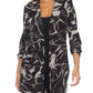 Joseph Ribkoff - Blazer longo com frente aberta abstrata