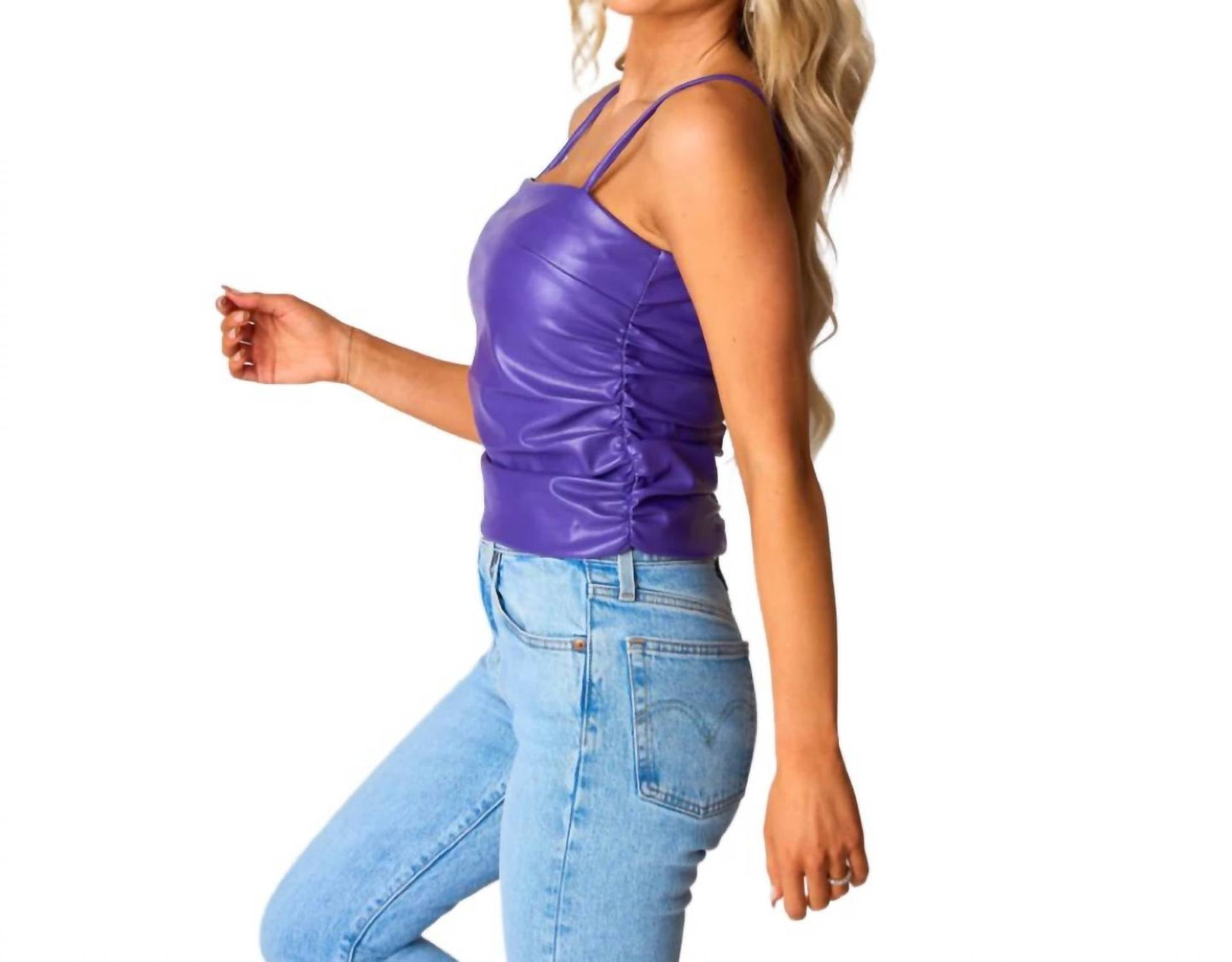 Buddylove - Regata cropped de couro vegano Jolie