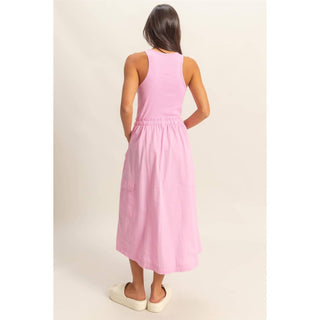 Hyfve - Vestido midi cargo sem mangas