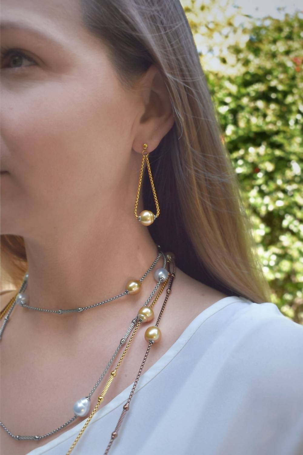 Alor - South Sea Pearl Chain Earring