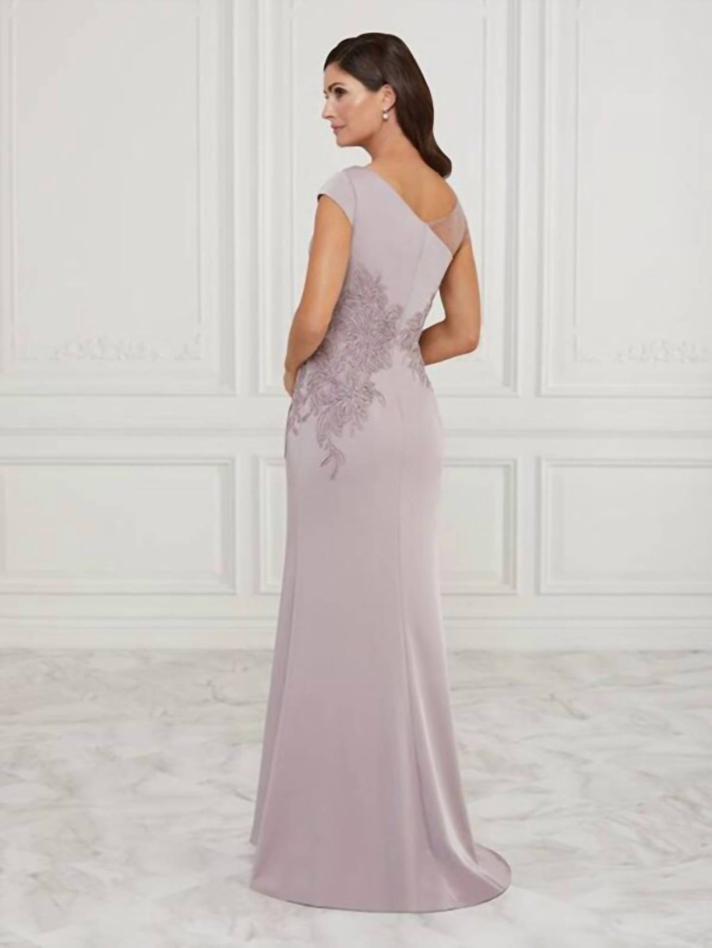 Christina Wu - Illusion Neckline Evening Gown