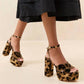 Loeffler Randall - Loretta Leopard Velvet Platform Sandal