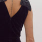 Entro - Wide Leg Jumpsuit With Sequin Bow Shoulder