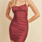 Dress Forum - Sleeveless Ruched Bodycon Mini Dress