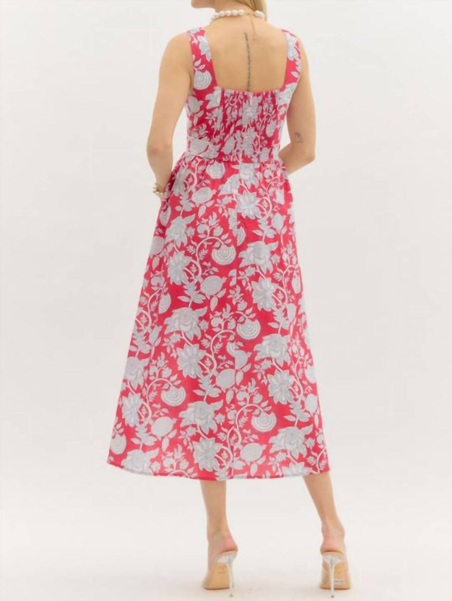 Entro - Floral Print Midi Dress