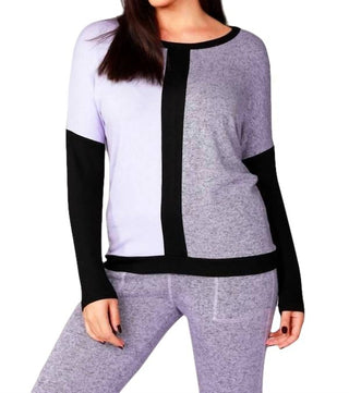 French Kyss - Blusa de manga comprida com blocos de cores