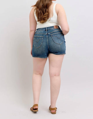 Judy Blue - Short jeans com cintura alta e bolso traseiro