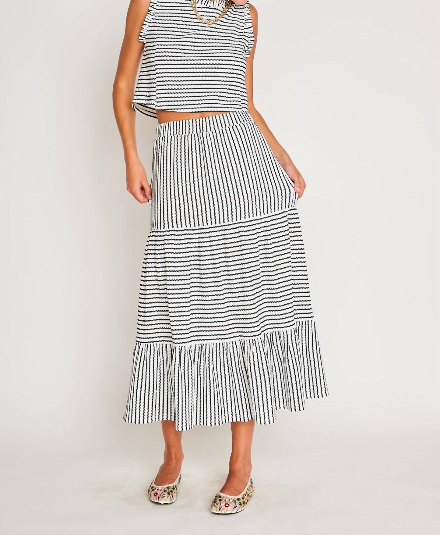 Dra Los Angeles - Maya Stripe Skirt