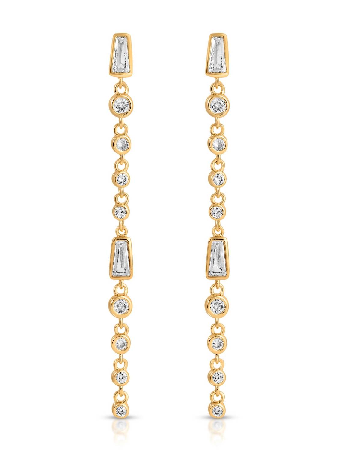 Ettika - Women's Crystal Linear Earrings