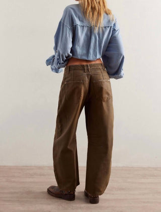 Free People - Good Luck Coated Barrel Jeans