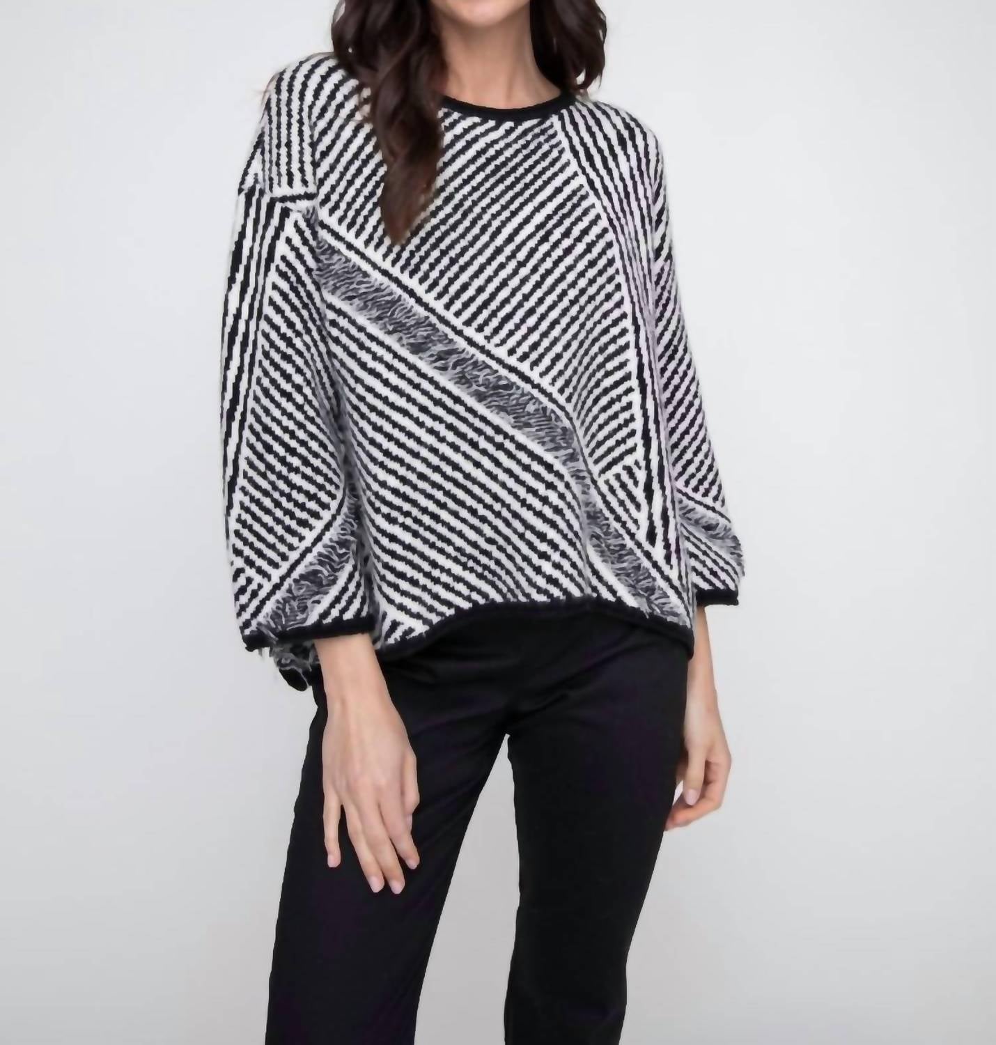 Habitat - Striped Fringe Swing Pullover Top