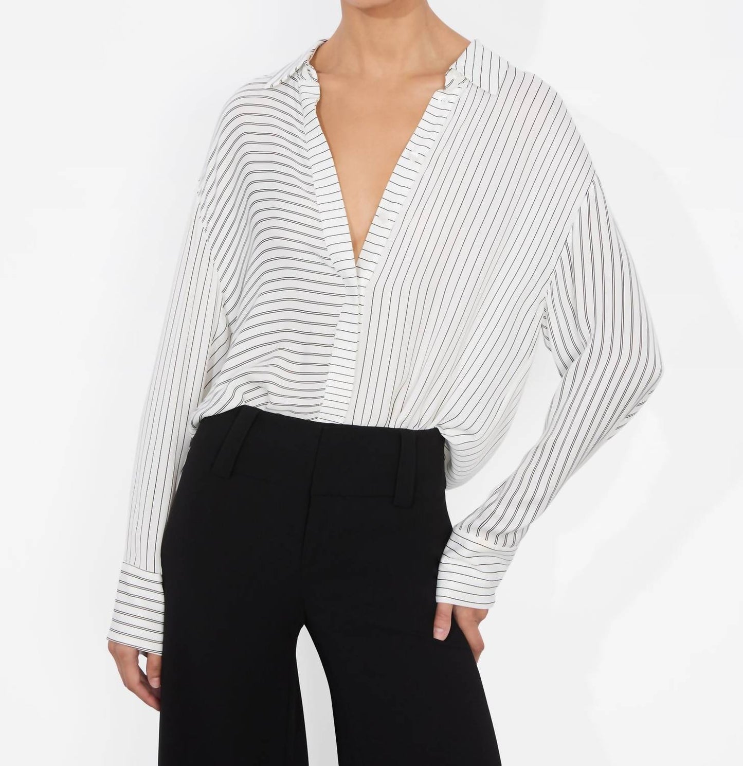 Alice + Olivia - Dimitra Oversized Hi Lo Button Down Shirt
