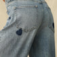 Bayeas - Women's Rosalind Heart Detail High Rise Barrel Jeans
