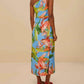 Farm Rio - Lily Bloom Linen Midi Dress