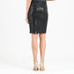 Clara Sunwoo - Liquid Leather Sequins Pencil Skirt