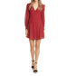 Alice + Olivia - Leopard Print Long Sleeve Chiffon Fit & Flare Mini Dress
