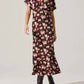 Astr - Talyha Floral Satin V-neck Dress