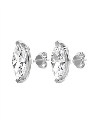 Diana M Jewels - Brincos de diamante Marquise Lab de 1,5 cts para mulheres