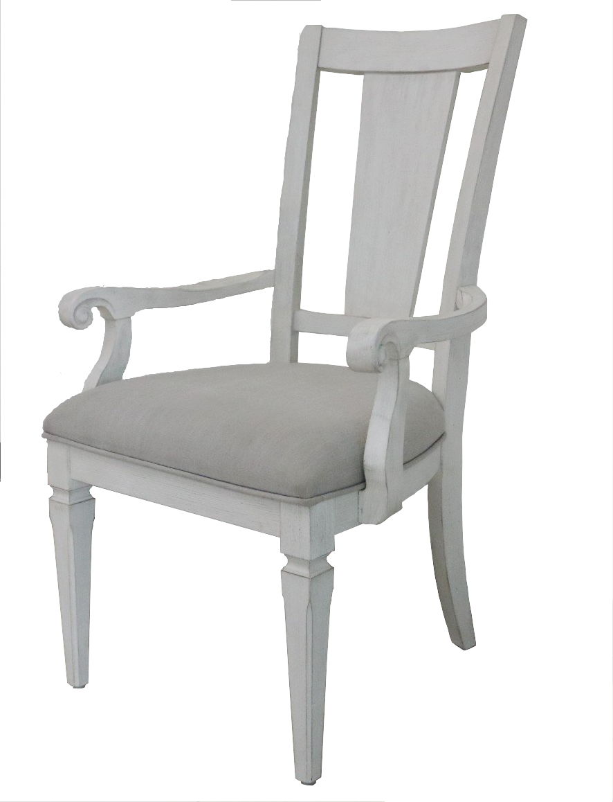 Katia Arm Chair (Set of 2) - Light Gray / White