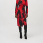 Joseph Ribkoff - Abstract Print Faux Wrap Sheath Dress