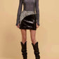 Promesa - Sequins High Waist Mini Skirt