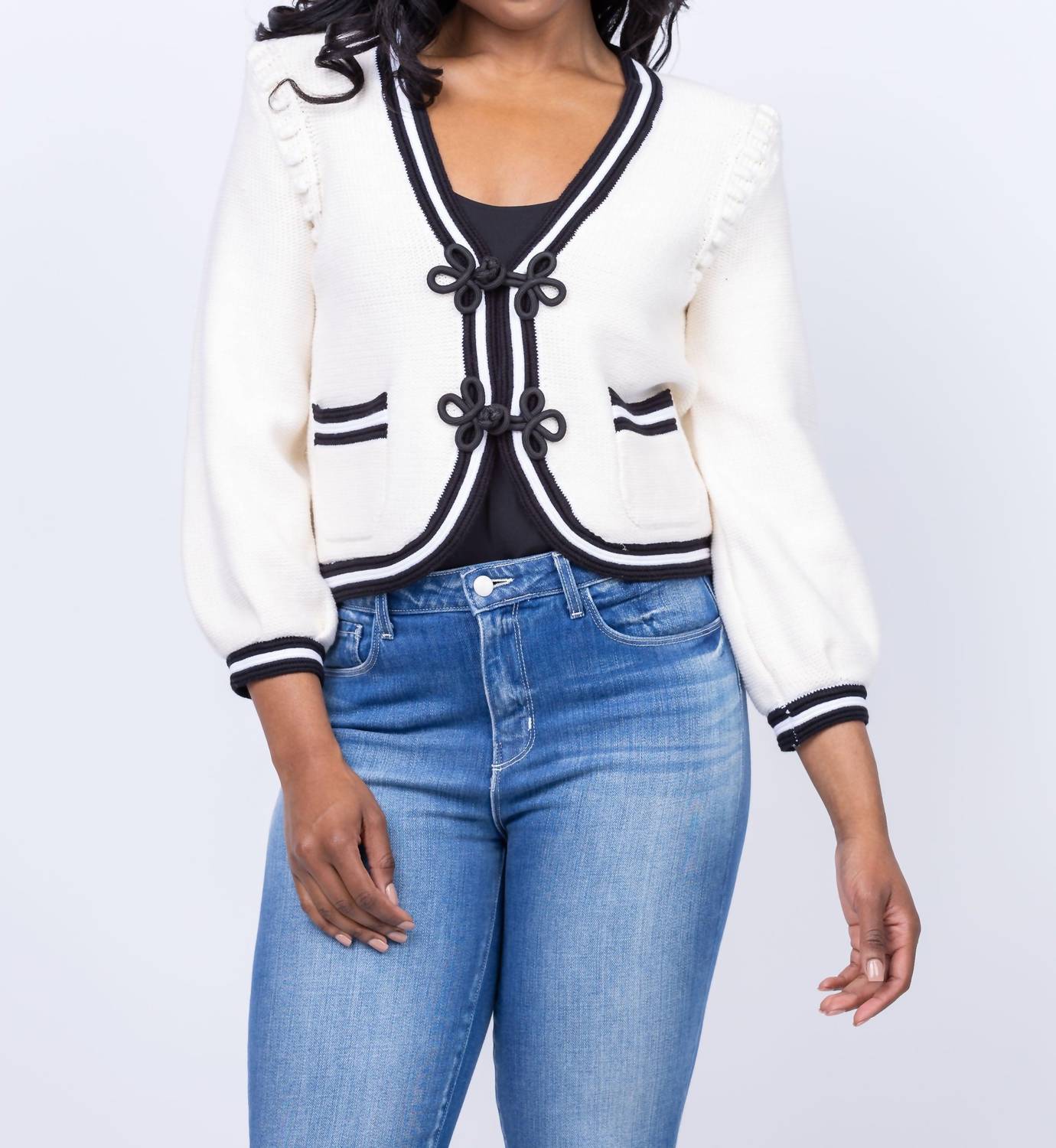 L'Agence - Kaito Trim Crop Cardigan