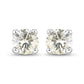 0.71 Carat Genuine White Diamond 14K White Gold Earrings