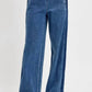 Risen - Full Size Elastic Waist Wide Leg Jeans Plus Size