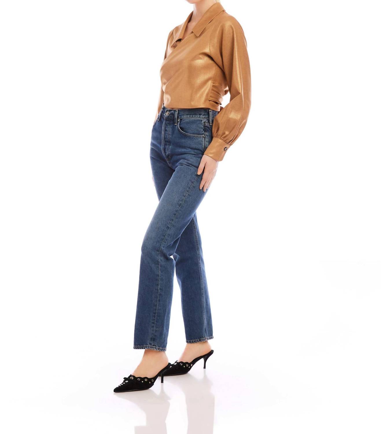 Fifteen Twenty - Sloane Crossover V-neck Wrap Shirt