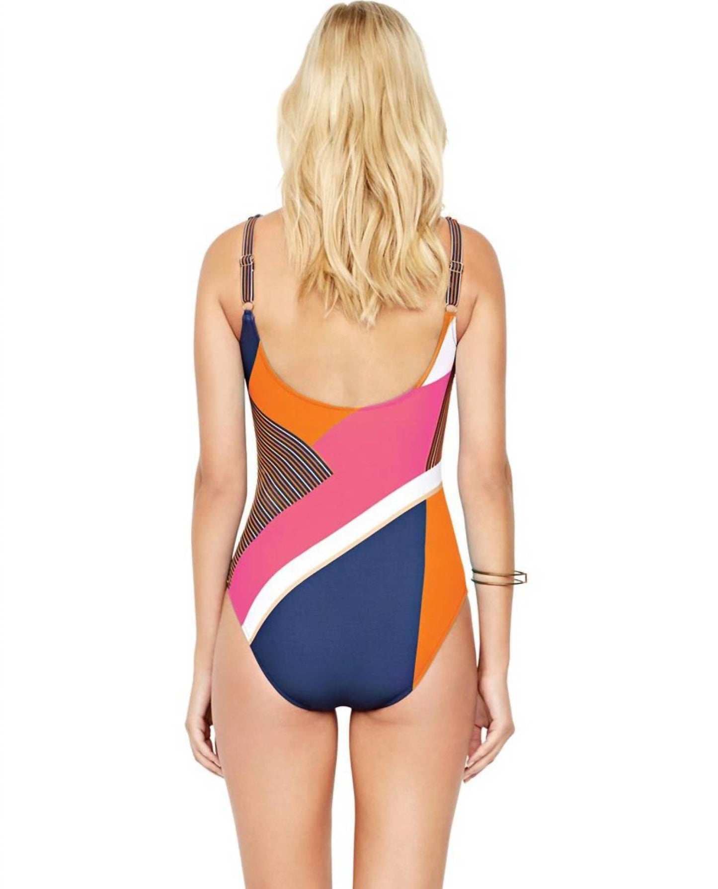Profile By Gottex - Maritime Square Neck One Piece Swimsuit
